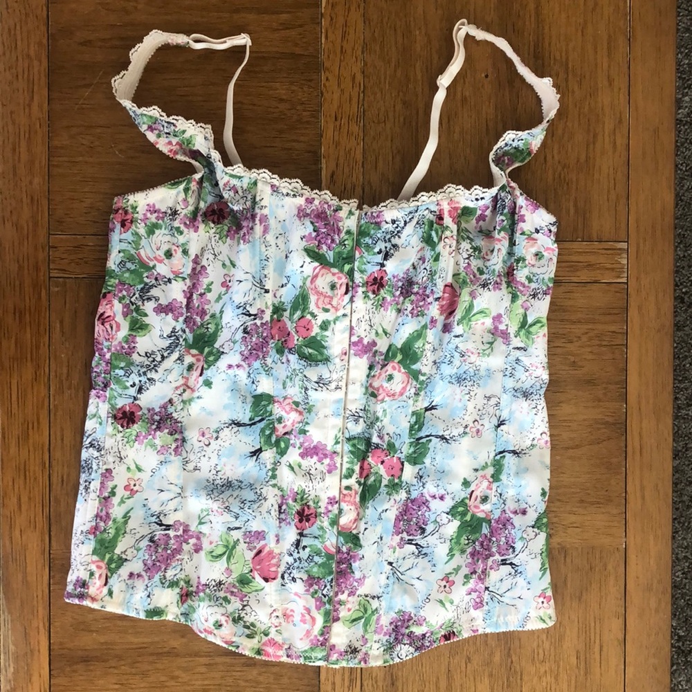 Sophie B flowers and lace corset Large